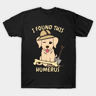 Funny golden retriever is an archaeologist T-Shirt